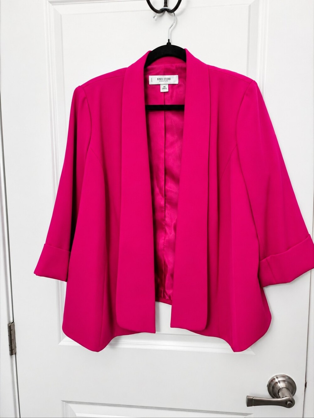 Jones Studio Pink Open-Front Blazer Jacket